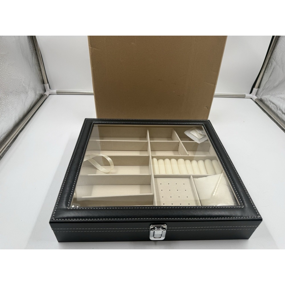 10 30 Slot Sunglasses Organizer Aluminum Alloy See-through Display Case